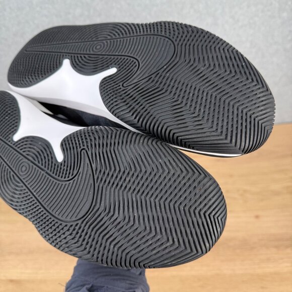 Nike Mens Air Precision II Basketball Shoe Size 10.5 Black White High Top AQ3521 - Picture 12 of 13